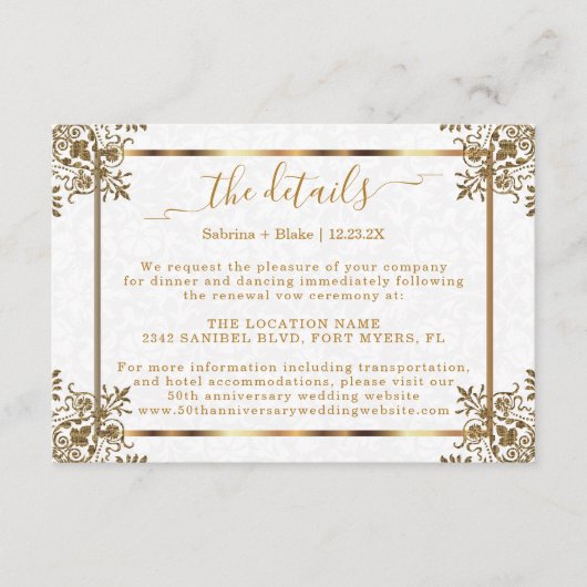 50e gouden Jubileum Informatiekaartje (Voorkant)