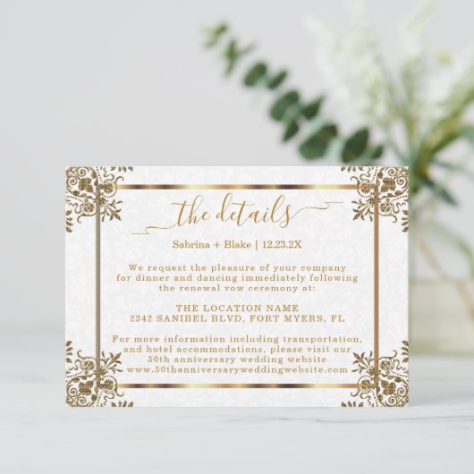 50e gouden Jubileum Informatiekaartje (Staand voorkant)