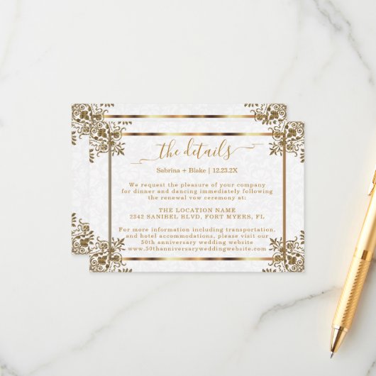 50e gouden Jubileum Informatiekaartje (Voorkant / Achterkant in situ)