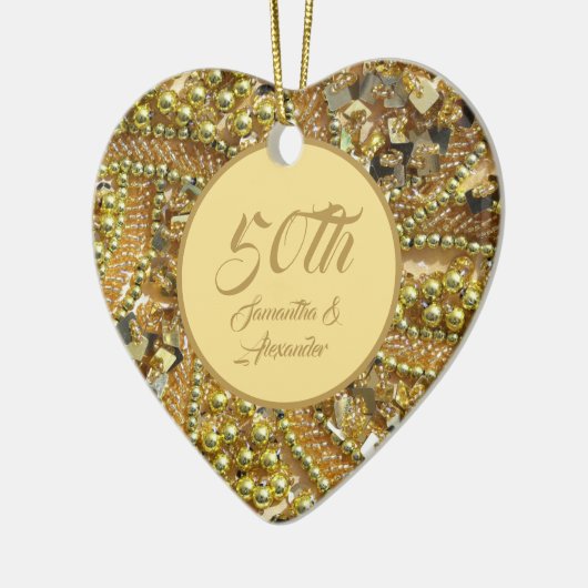 50e gouden Jubileum Keramisch Ornament (Links)