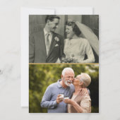 50e gouden jubileum Love Hearts 2 foto Kaart (Achterkant)