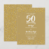 50e gouden jubileum meneer mevrouw goed Save the D Aankondigingskaart (Voorkant / Achterkant)