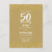50e gouden jubileum meneer mevrouw goed Save the D Aankondigingskaart (Voorkant)