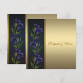 50e Gouden Jubileum Paarse Gentian Viooltjes Kaart (Voorkant / Achterkant)