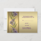 50e Gouden Jubileum Paarse Violet RSVP (Achterkant)