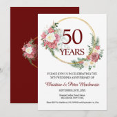 50e gouden Jubileum Rozen Kaart (Voorkant / Achterkant)