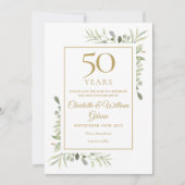 50e gouden jubileum Save the Date groen Kaart (Voorkant)