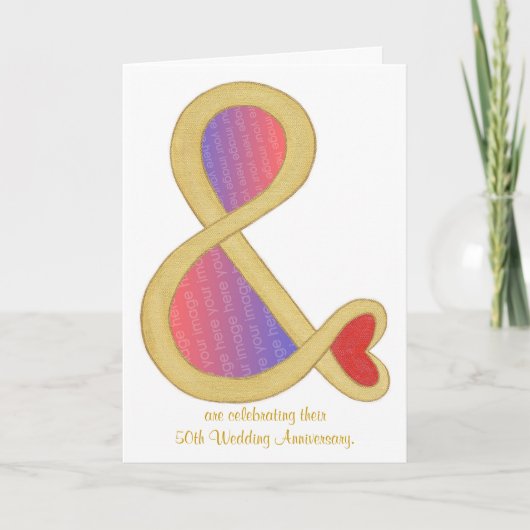 50e gouden Jubileum uitnodigingen, en & teken (Voorkant)