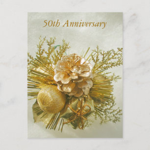 50e gouden jubileum uitnodigingskaart van Janz Briefkaart