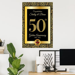 50e gouden jubileum welkomstbord poster