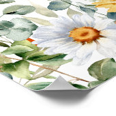 50e gouden jubileum welkomstbord, wilde bloemen poster (Hoek)