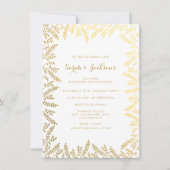 50e gouden jubileum Witgouden folieblaadjes Kaart (Voorkant)