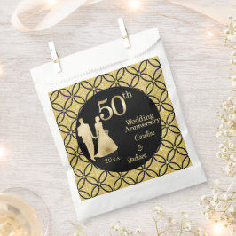 50e gouden paar bruiloft Jubileum glitter Bedankzakje