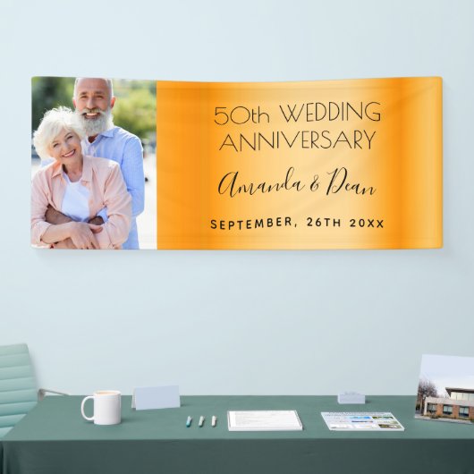 50e gouden trouwdag - aangepaste foto spandoek (Beurs)
