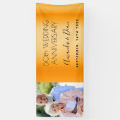 50e gouden trouwdag - aangepaste foto spandoek (Verticaal)