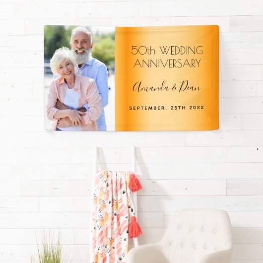 50e gouden trouwdag - aangepaste foto spandoek (Insitu)