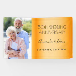 50e gouden trouwdag - aangepaste foto spandoek