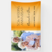 50e gouden trouwdag - aangepaste foto spandoek (Verticaal)