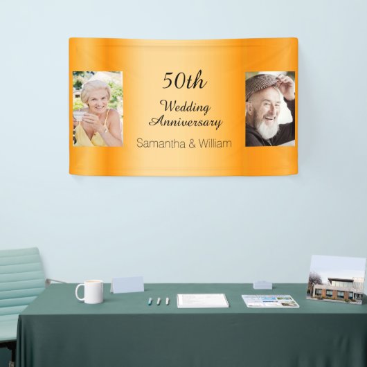 50e gouden trouwdag foto spandoek (Beurs)