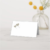 50e gouden trouwdag hartballonnen plaatskaartje (Achterkant)