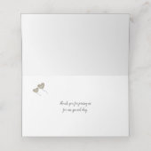 50e gouden trouwdag hartballonnen plaatskaartje (Binnenkant ongevouwen)