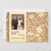 50e gouden verjaardag Uitnodigingen met foto (Voorkant)