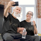 50e gouden zwart bruiloft Jubileum cadeau T-shirt