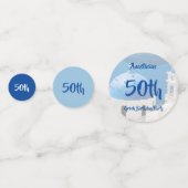 50e Griekse verjaardag gepersonaliseerd Confetti (Achterkanten)