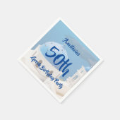 50e Griekse verjaardag gepersonaliseerd Servet (Hoek)