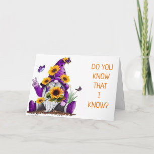 ***50e halve dag** COMICAL GNOME Card Kaart