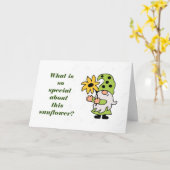 ***50e halve dag*** GNOME ZENDS SUNFLOWER Kaart (Gele Bloem)