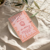 50e Hand getrokken Coquette Wavy Lijst Verjaardag Kaart