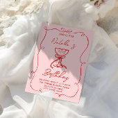 50e Hand Getrokken Rode Boog Martini Vijftig Verja Kaart