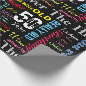 50e Happy Birthday in een graffiti-stijl Cadeaupapier (Hoek)