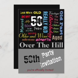 50e Happy BIrthday in een graffiti stijl Kaart