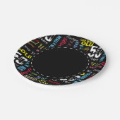 50e Happy BIrthday in een graffiti-stijl Papieren Bordje (Gekanteld)