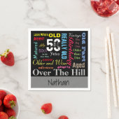 50e Happy BIrthday in een graffiti stijl Servet (Insitu)