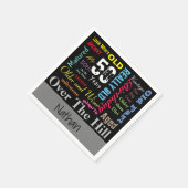 50e Happy BIrthday in een graffiti stijl Servet (Hoek)