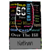 50e Happy Birthday | Mijlpaal Medium Cadeauzakje (Voorkant)