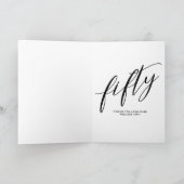 50e Happy Birthday Trendy-kaart Kaart (Binnen)