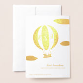 50e herdenking van gouden bruiloft met heteluchtba folie kaarten (Met envelop)