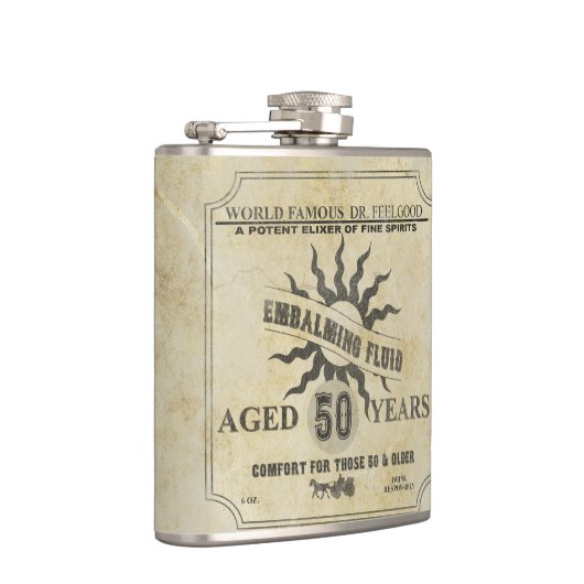 50e Humor van de geboorte Heupfles (Rechts)