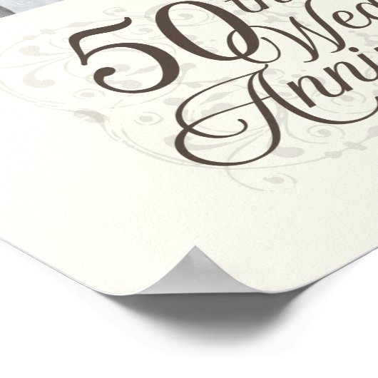 50e huwelijksbord Jubileum Poster (Hoek)