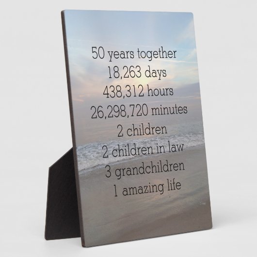 50e huwelijksfeest Jubileum Fotoplaat (Zijkant)