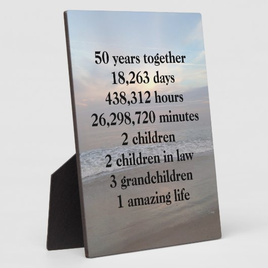 50e huwelijksfeest Jubileum Fotoplaat (Zijkant)
