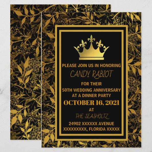 50e huwelijkshuwelijksdag (Voorkant / Achterkant)