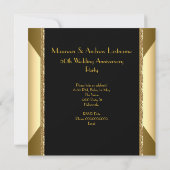 50e huwelijksjubileum Deco Goud Golden 2 Kaart (Achterkant)