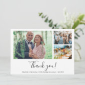 50e huwelijksjubileum Foto Collage Liefde Dank Bedankkaart (Staand voorkant)