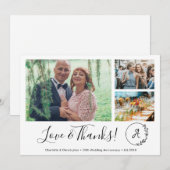 50e Huwelijksjubileum Fotocollage Liefde Dank Bedankkaart (Voorkant / Achterkant)