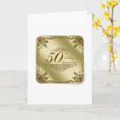 50E HUWELIJKSJUBILEUM SOUVENIRS KAART (Gele Bloem)